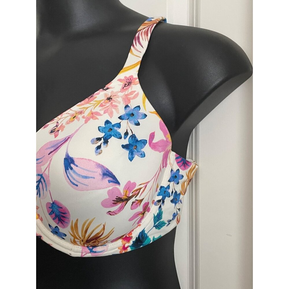 Soma Floral Underwire Bra With Adjustable Straps & Back Closure Size 40DD - Picture 3 of 7